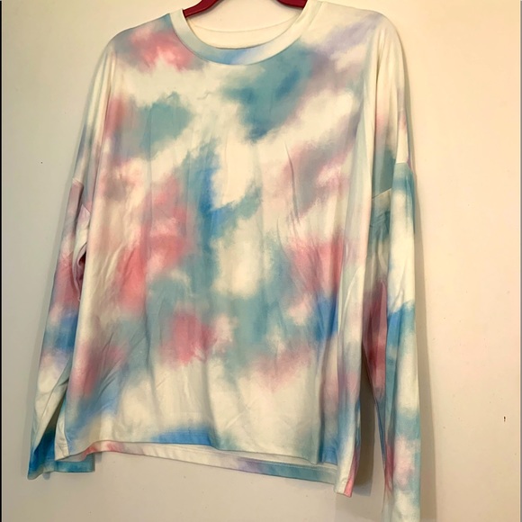 NWOT Pink & Blue Crew and Pant Set - Picture 2 of 5